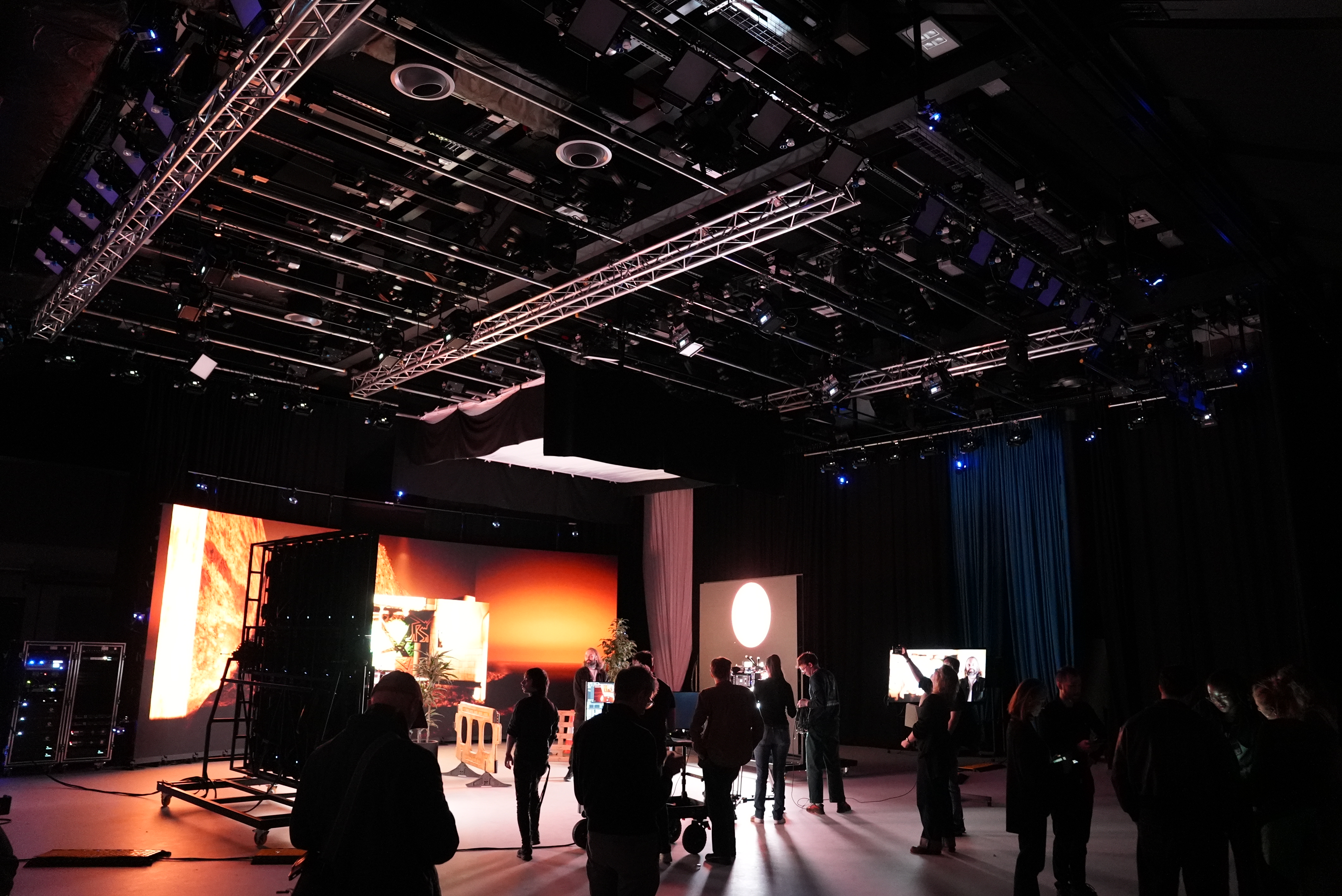 A picture of a virtual production set