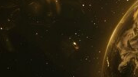 An AI generated image of the globe in brown and gold colours. At the bottom, a brown banner reads "Virtual Production" with a picture of Chris Chaundler and the MediaXchange logo on either side.