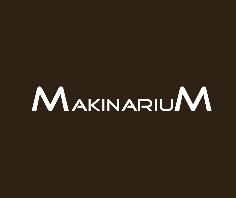 The Makinarium logo in white against a brown background
