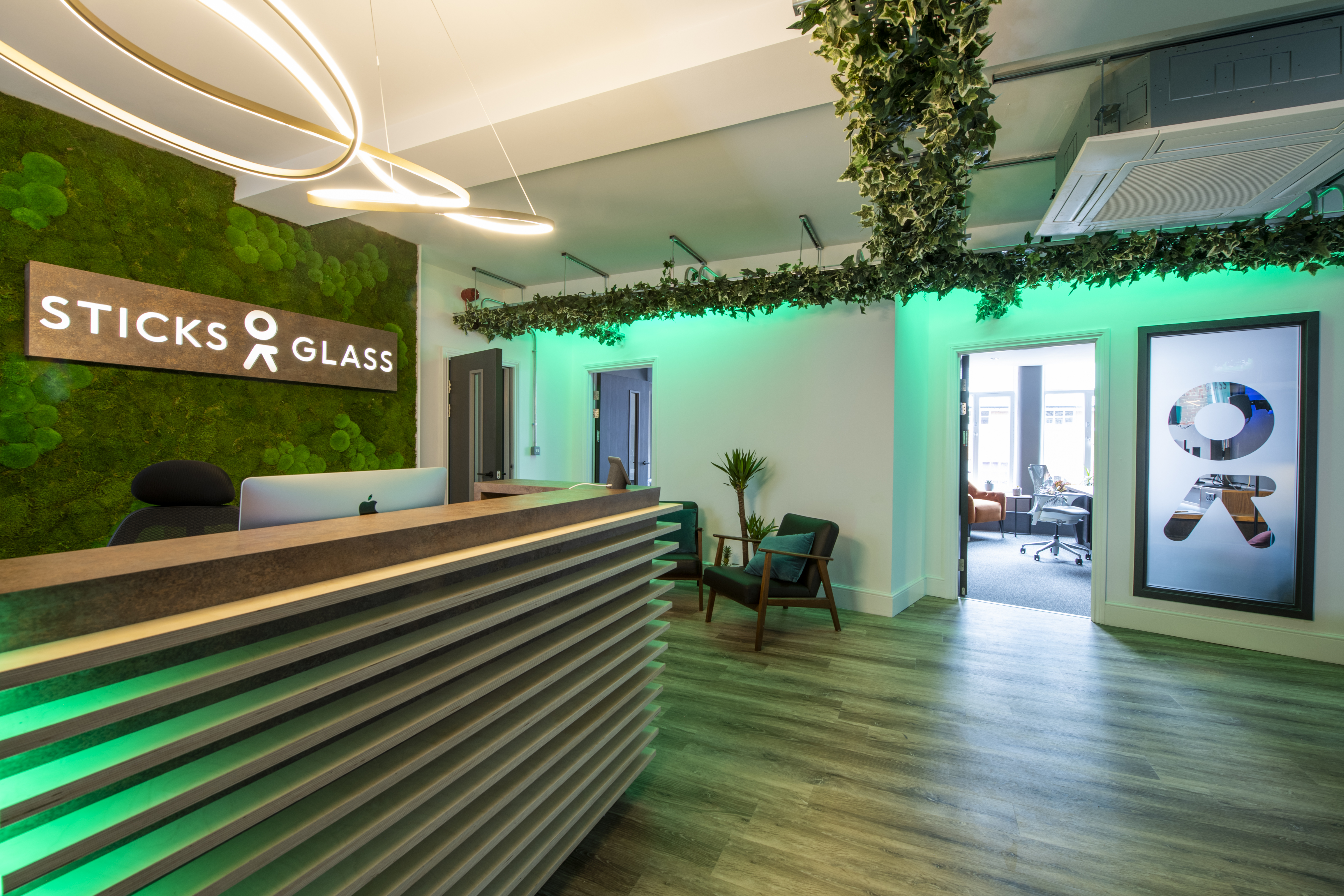 The Sticks and Glass Skills Hub reception and foyer space